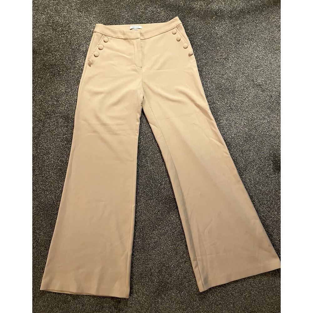 Lucy Paris Women's‎ Sz Small Peach Dress Pants Wide Leg 31 Inseam Tall/Long